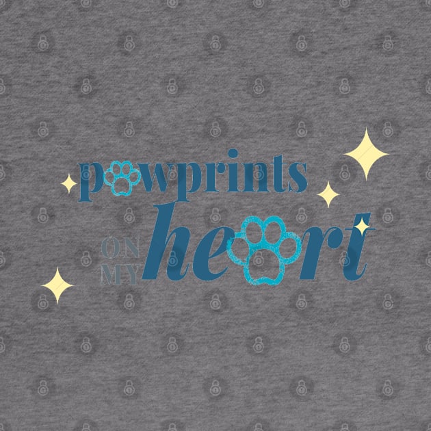 Pawprints on my Heart dog animal lover sparkle by LoveofDog